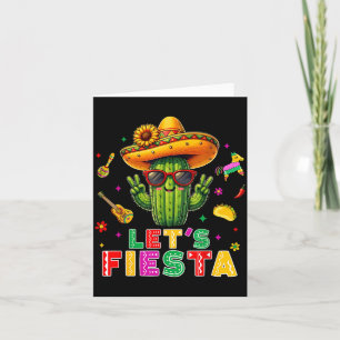 Cinco De Mayo Mexican Cactus Funny Lets Fiesta Par Card