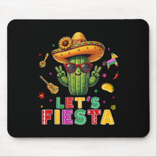 Cinco De Mayo Mexican Cactus Funny Lets Fiesta Par Mouse Pad