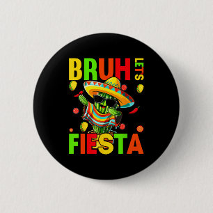 Cinco de mayo mexican cactus funny lets fiestaCinc 6 Cm Round Badge