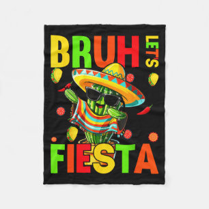 Cinco de mayo mexican cactus funny lets fiestaCinc Fleece Blanket