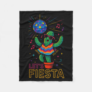 Cinco de mayo mexican cactus party funny letsCinco Fleece Blanket