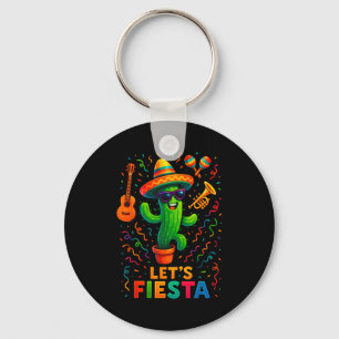 Cinco de mayo mexican cactus party funny letsCinco Key Ring