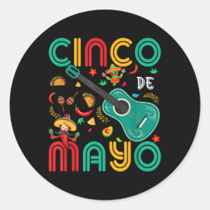 Cinco De Mayo Mexican Fiesta 5 De Mayo For Women M Classic Round Sticker