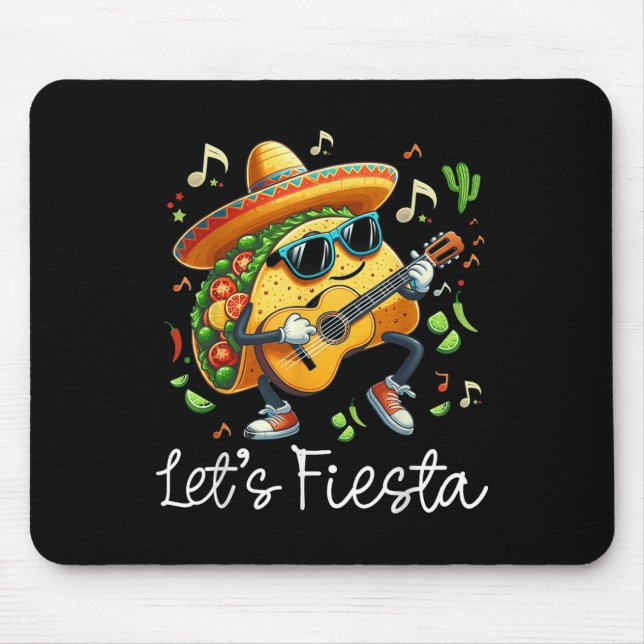 Cinco De Mayo Mexican Fiesta 5 De Mayo Lets Fiesta Mouse Pad (Front)