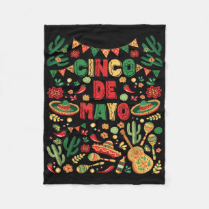 Cinco De Mayo Mexican Fiesta 5 De Mayo Men Women 1 Fleece Blanket