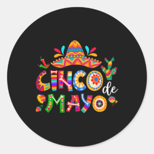 Cinco De Mayo Mexican Fiesta 5 De Mayo Men Women Classic Round Sticker