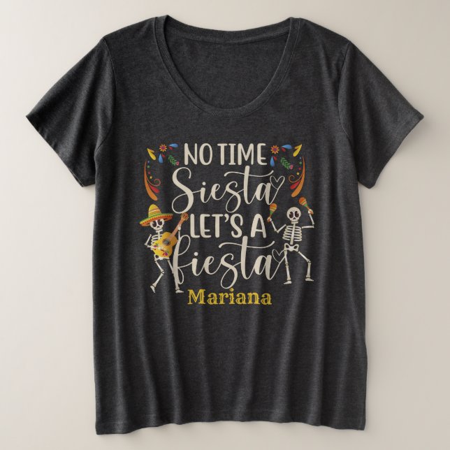 Cinco de Mayo Mexican Fiesta birthday Custom Plus Size T-Shirt (Design Front)