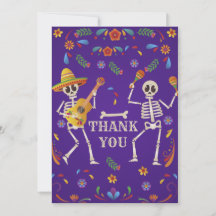 Cinco de Mayo Mexican Fiesta skull Thank you