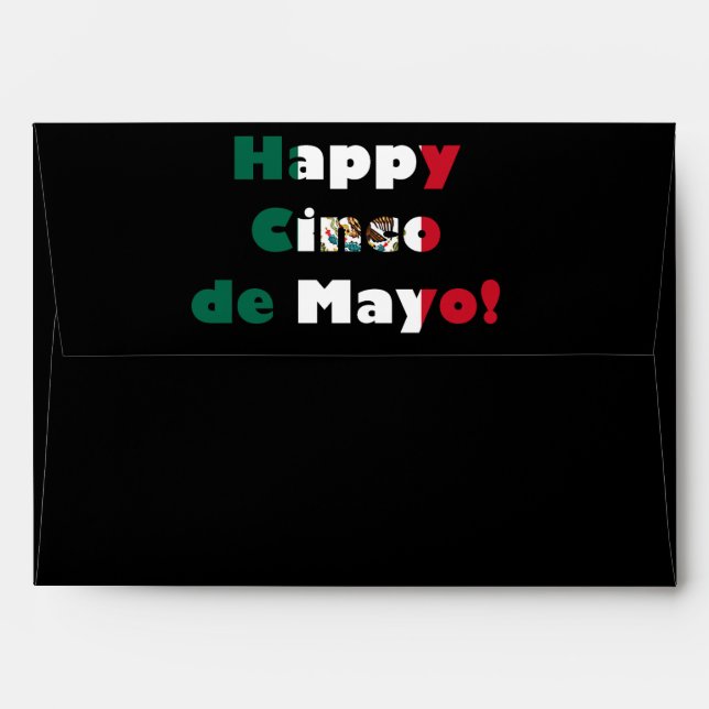 Cinco de Mayo Mexican Flag Design Envelope (Back (Top Flap))