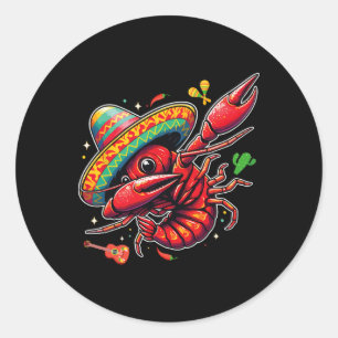 Cinco De Mayo Mexican Food Party Funny Mexico Craw Classic Round Sticker