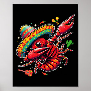 Cinco De Mayo Mexican Food Party Funny Mexico Craw Poster