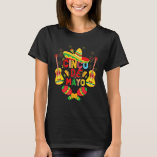 Cinco De Mayo Mexican Guitar Cactus for Men Women T-Shirt