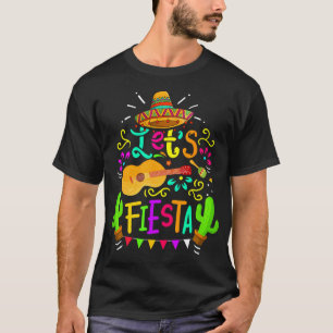 Cinco De Mayo Mexican Guitar Cactus For Men Women  T-Shirt