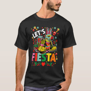 Cinco De Mayo Mexican Guitar Cactus Let's Fiesta C T-Shirt