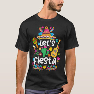 Cinco De Mayo Mexican Guitar Cactus Lets Fiesta P T-Shirt