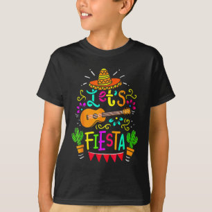 Cinco De Mayo Mexican Guitar Lets Fiesta Cactus T-Shirt