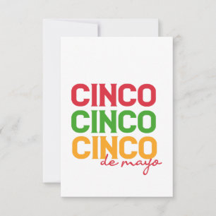 Cinco De mayo Mexican Holiday Celebration Gift Thank You Card