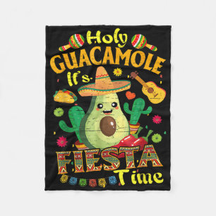 Cinco De Mayo Mexican Holy Guacamole Fiesta Time Fleece Blanket