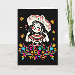 Cinco De Mayo Mexican Poncho 5 De Mayo Anime Cute Card