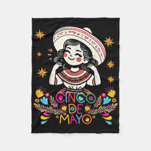Cinco De Mayo Mexican Poncho 5 De Mayo Anime Cute  Fleece Blanket