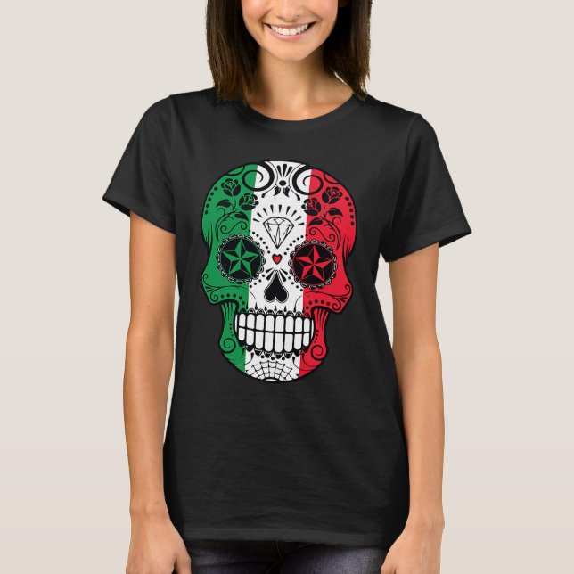Cinco De Mayo Mexican Skull T-Shirt (Front)