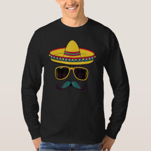 Cinco De Mayo Mexican Sombrero Face Sunglasses 3 T-Shirt