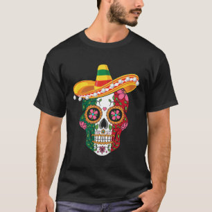 Cinco De Mayo Mexican Sugar Skull Love Mexico T-Shirt