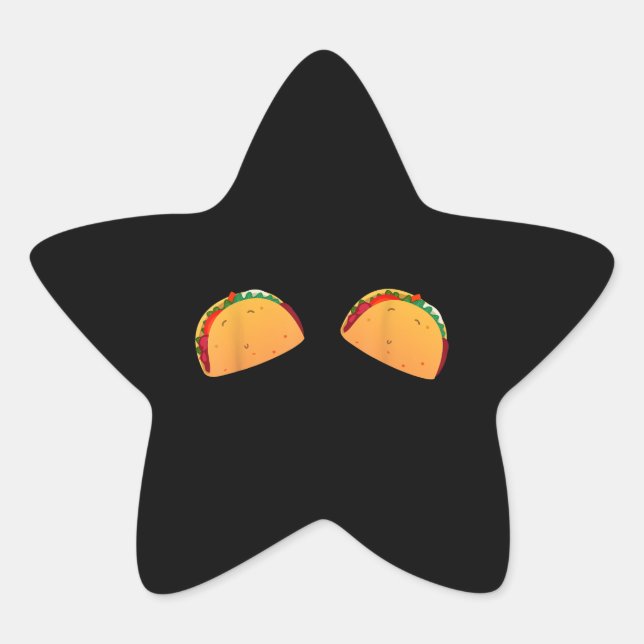 Cinco De Mayo Mexican TACO BOOS Gift Star Sticker (Front)