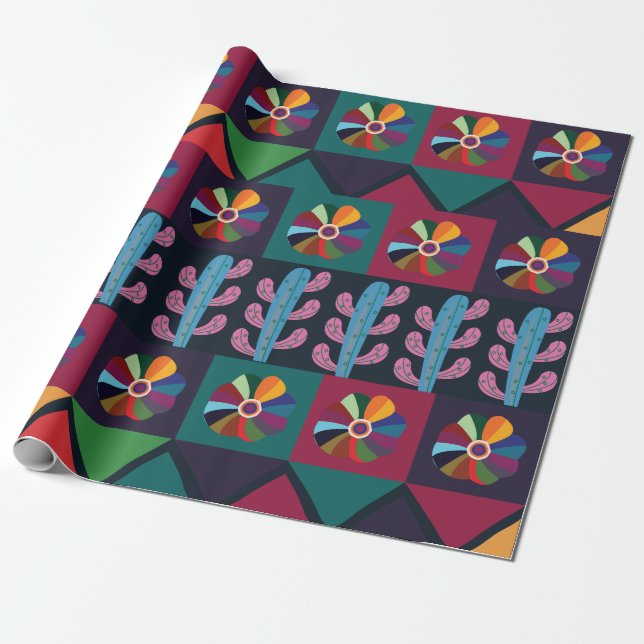 Cinco De Mayo Mexican  Wrapping Paper (Unrolled)