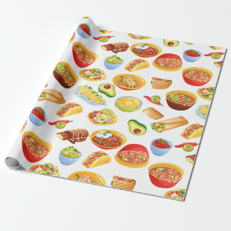 cinco de mayo mexico burrito taco tamale wrapping paper