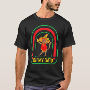 Cinco De Mayo My Gato Dancing Cat Maracas Sombrero T-Shirt