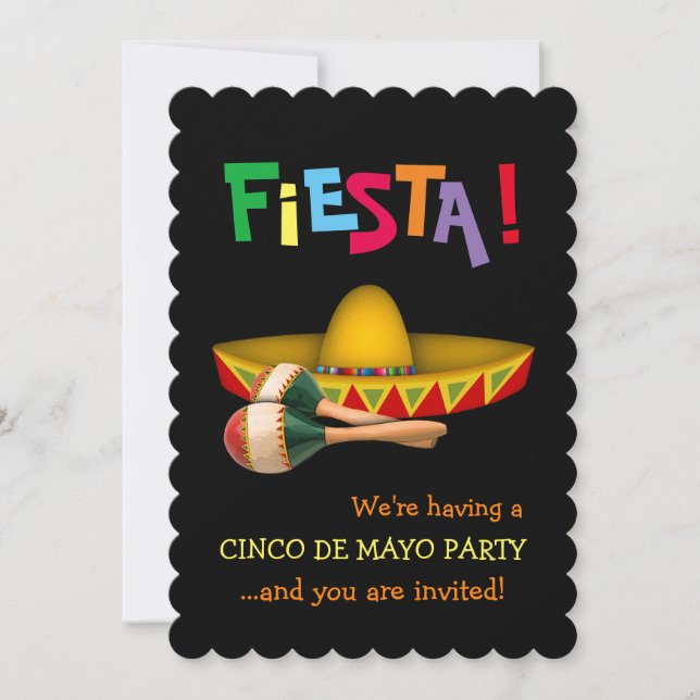 Cinco de Mayo or Mexican Fiesta Invitation (Front)