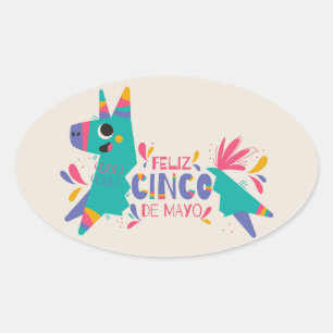 Cinco De Mayo Oval Sticker