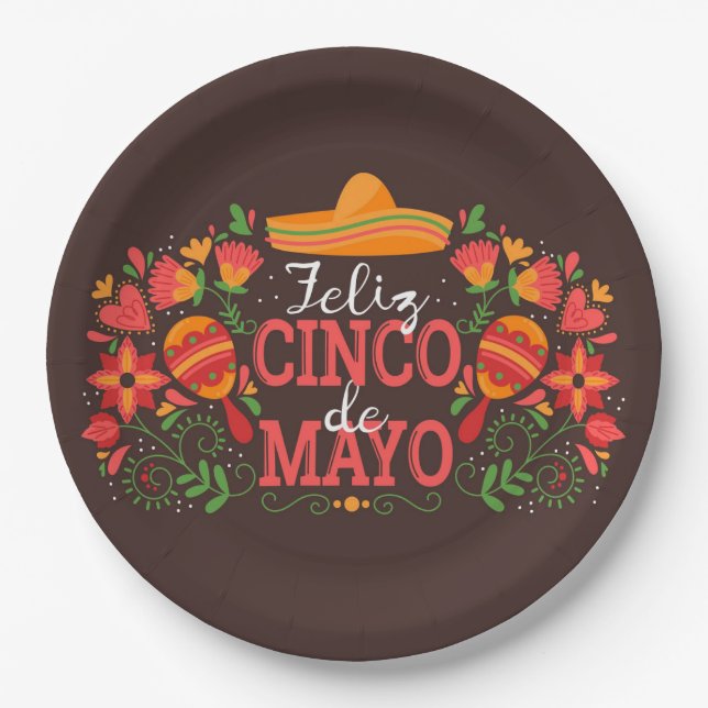 Cinco De Mayo  Paper Plate (Front)