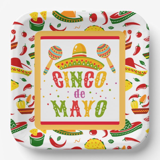 Cinco de Mayo Paper Plate (Front)