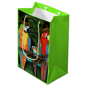 CINCO DE MAYO PARROTS MEDIUM GIFT BAG