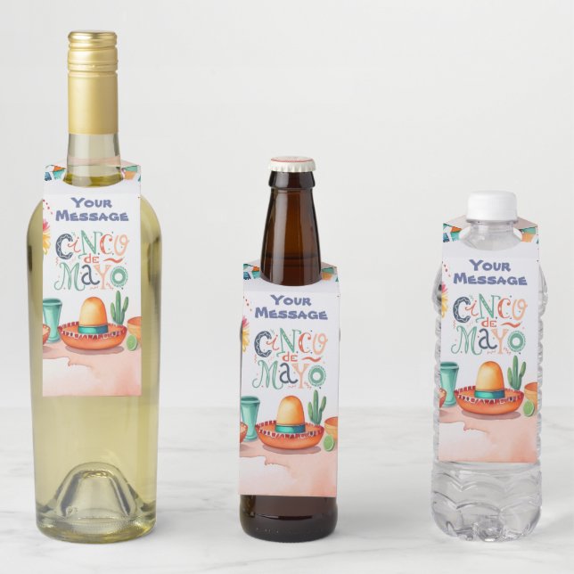 Cinco De Mayo Party Bottle Tag (In Situ)