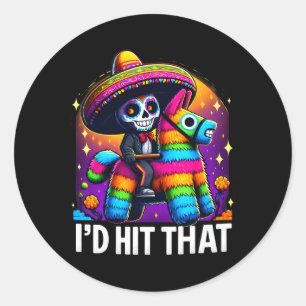 Cinco De Mayo Party Funny Mexican Party Pinatas I' Classic Round Sticker