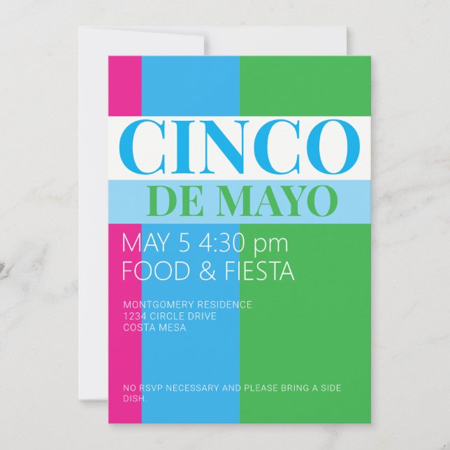 Cinco De Mayo Party  Invitation (Front)