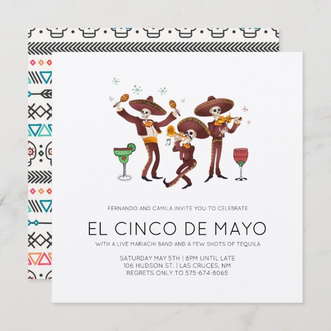 Cinco de Mayo Party Invitation (Front/Back)