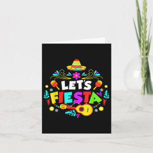 Cinco De Mayo Party Lets Fiesta Mexican Card