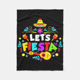 Cinco De Mayo Party Lets Fiesta Mexican  Fleece Blanket