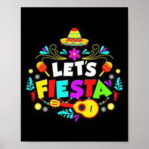 Cinco De Mayo Party Lets Fiesta Mexican  Poster