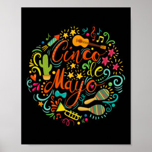 Cinco De Mayo Party Men Women Mexican Fiesta Taco  Poster