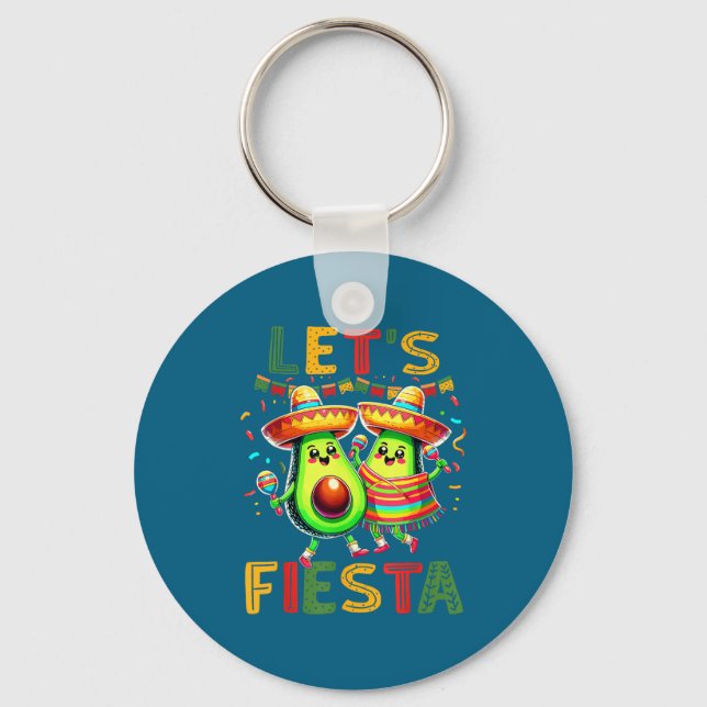 Cinco de mayo party mexican fiesta  key ring (Front)