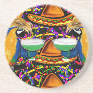 Cinco De Mayo  Party Parrot Coaster
