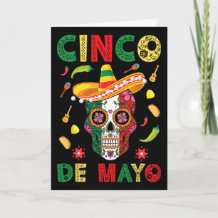 Cinco De Mayo Party Sugar Skull Mexican Fiesta Men Card