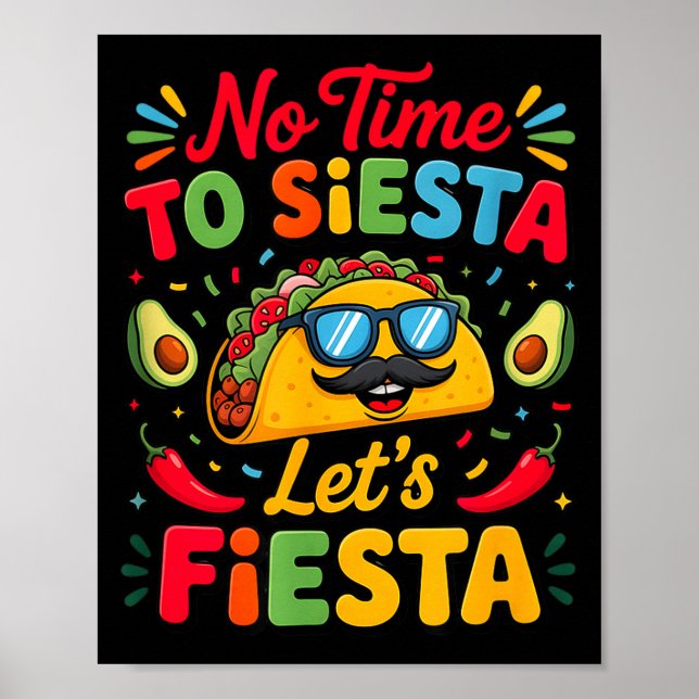 Cinco De Mayo Party Taco Fiesta Fun  Poster (Front)
