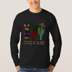 Cinco De Mayo Peace Love Cactus Cinco De Mayo Appa T-Shirt