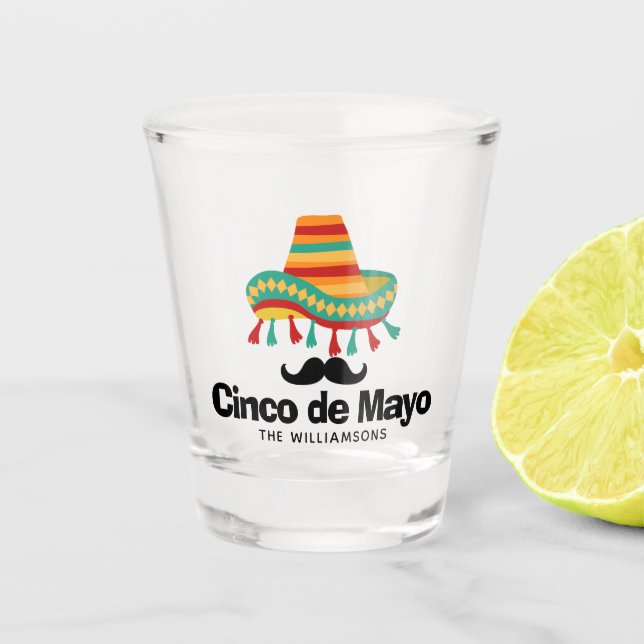 Cinco de Mayo Personalised Shot Glass (Front)